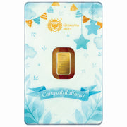 New Born - Boy - Gold 24k Minted 1g Bar Packed in a Safepack