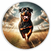 Énergie sans limites : la course du rottweiler vers la liberté, pièce de 1oz