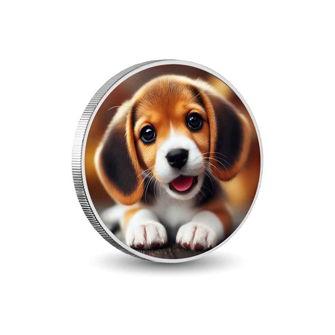Puppy Eyes of Joy 1oz Silver Colour Coin - Arverni Mint