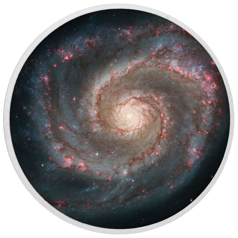 Spirale cosmique : la galaxie du Tourbillon, pièce colorée en argent de 1oz