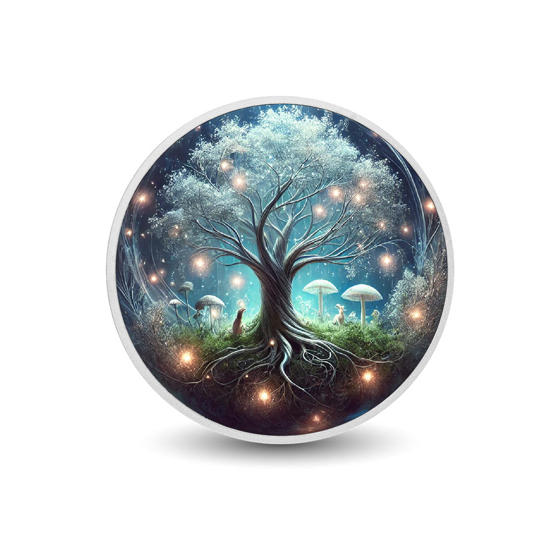 Arbre lumineux 1oz Pièce colorée en argent