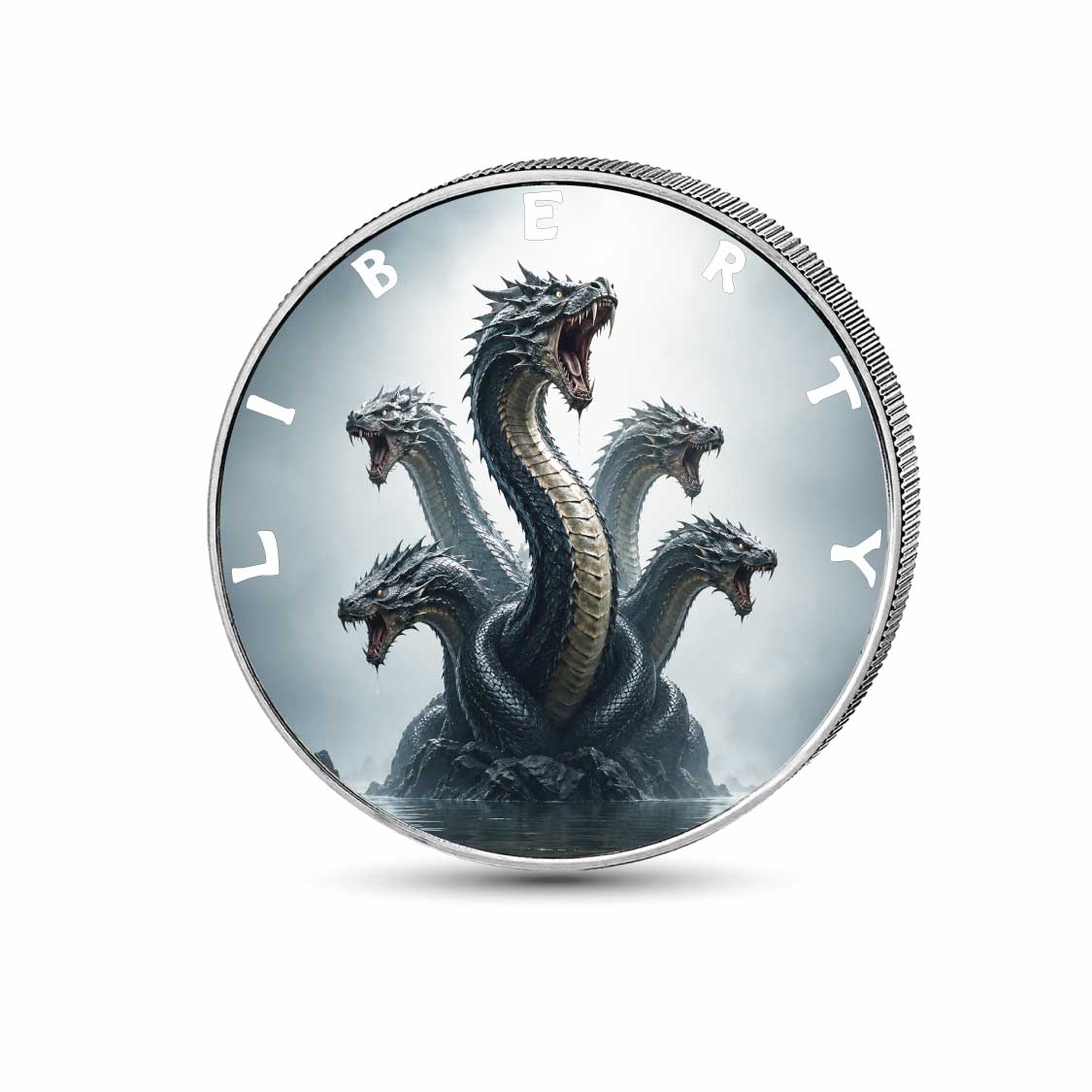 Hydra of the Deep 1oz 999 Silver BU Colourized