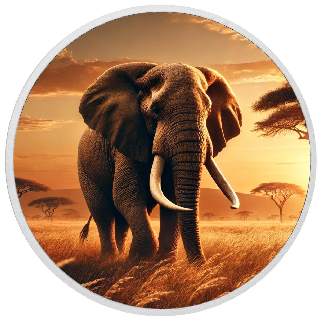 Pièce en argent Titan de la savane dorée
