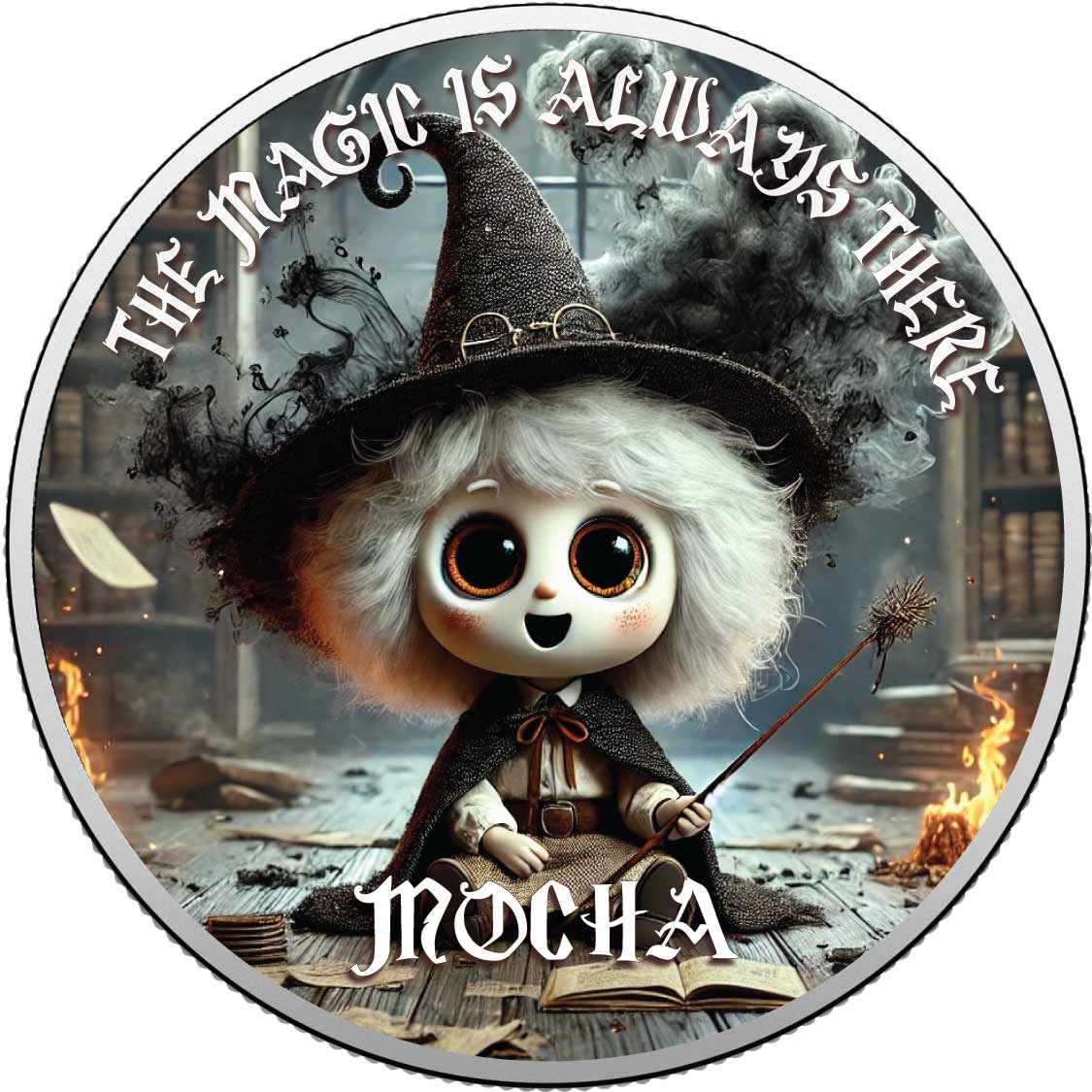 Mocha the Joyful Wizardling 1oz Silver Coloured Coin