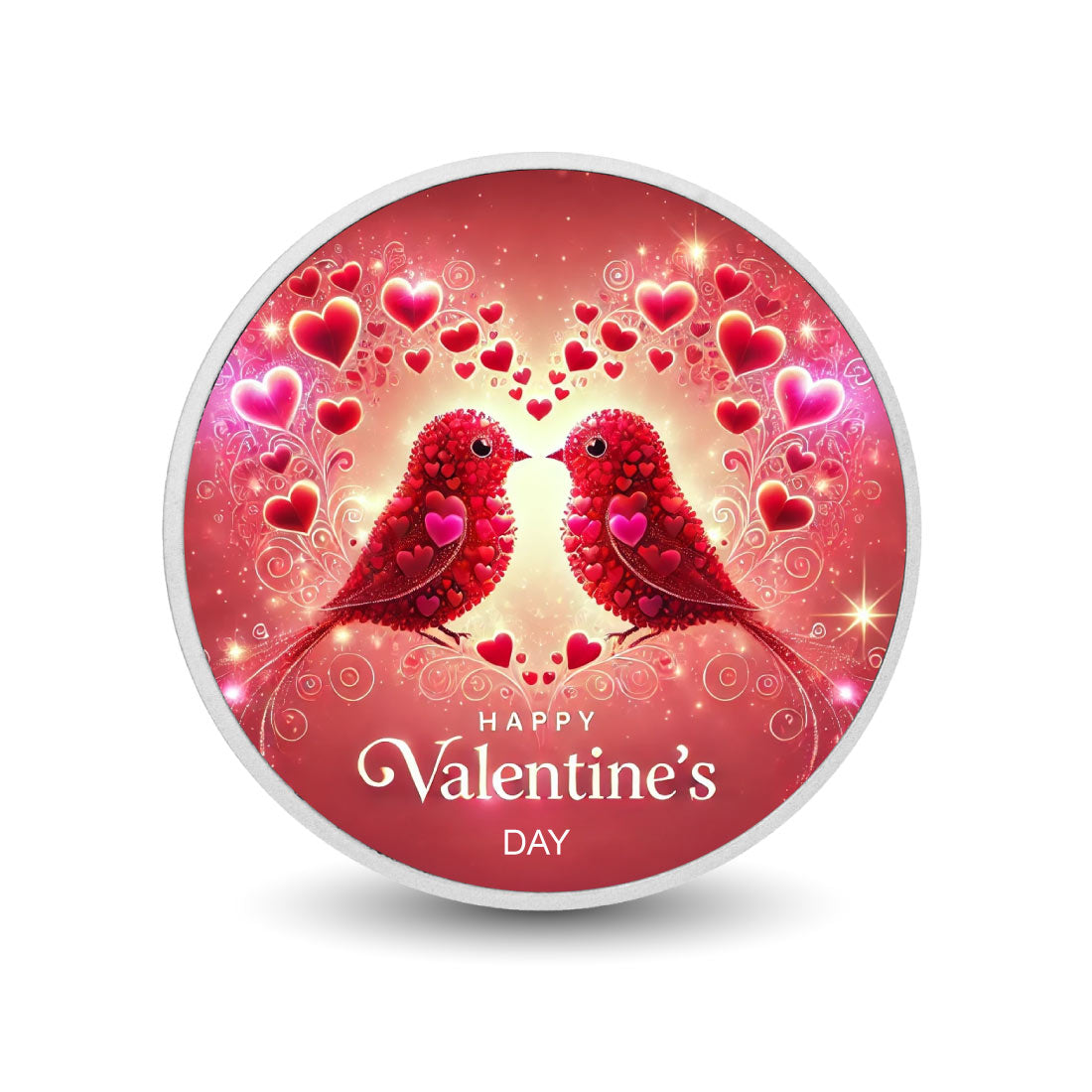 Lovebirds' Eternal Kiss 1oz Coloured Coin