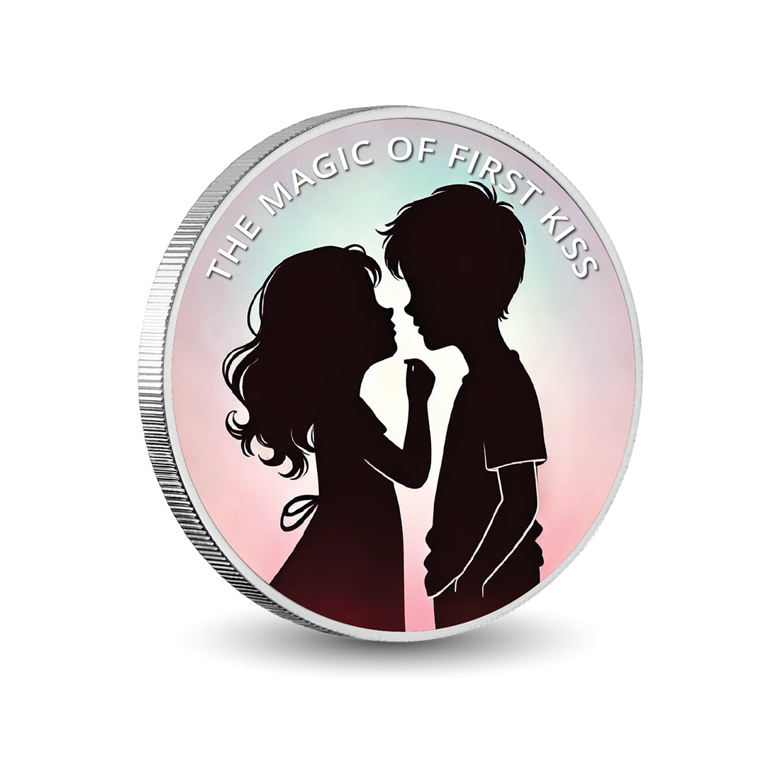 The Magic of First Kiss: Innocence of First Love 1oz Silver Coloured