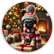 Carlin et Noël douillet 1oz Pièce colorée en argent