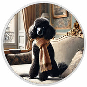 Élégant et distingué : le caniche dans la splendeur parisienne, pièce de 1oz