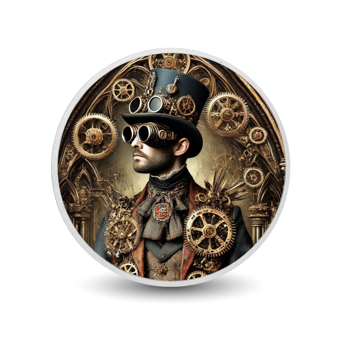 Master of Gears: The Steampunk Visionar 1oz Silver Coin