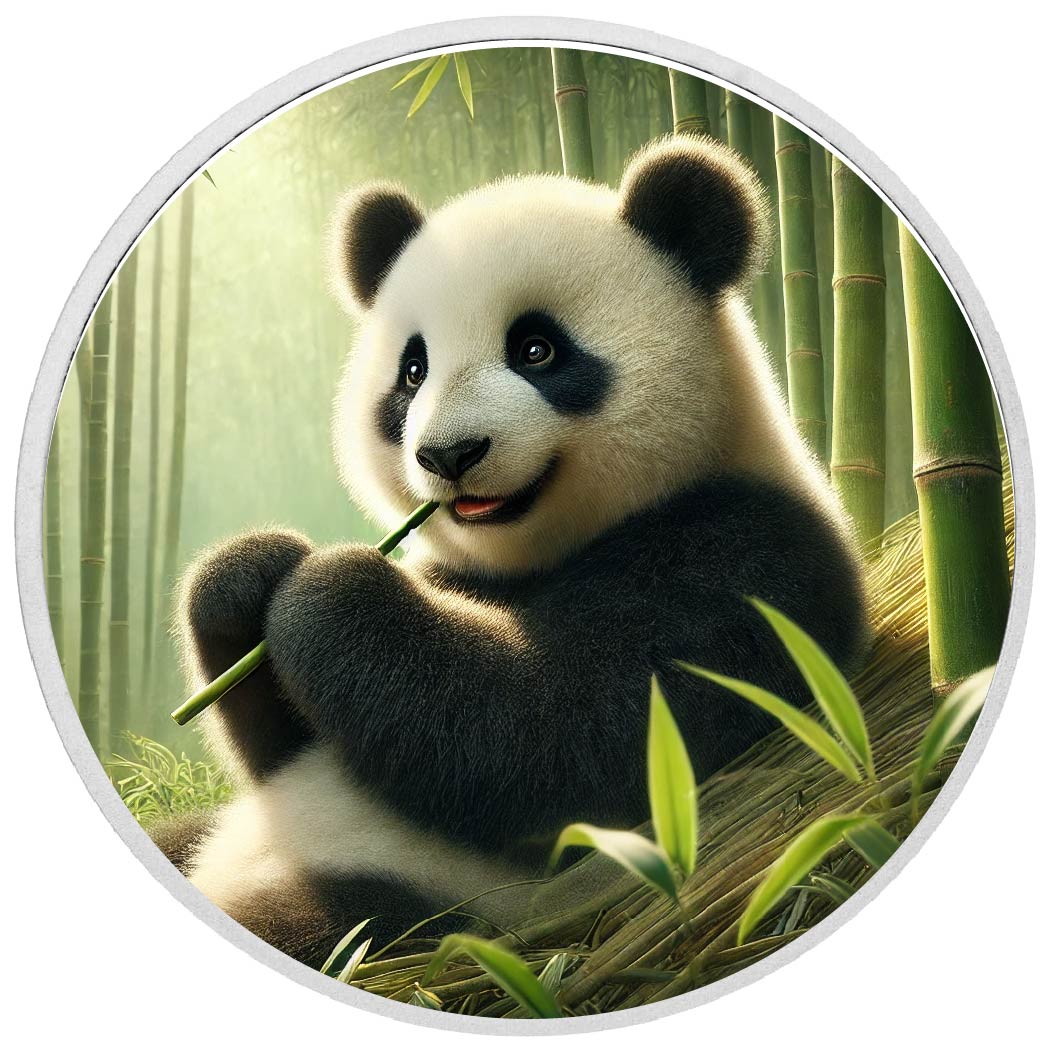 Bonheur de bambou : le panda au paradis, pièce colorée