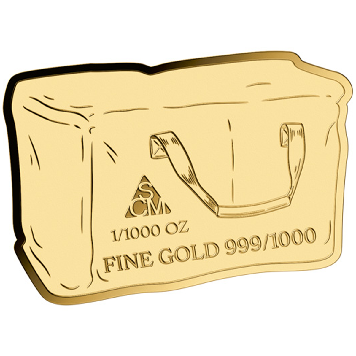 Coca-Cola Vintage Bag 999 Fine Gold 1/1000 oz Coin in Card