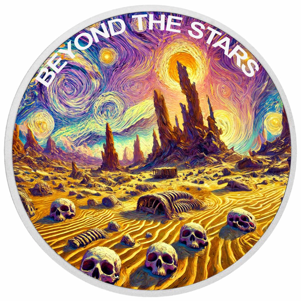 Échos d’un monde oublié au-delà des étoiles, pièce de 1 oz d’argent