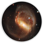 Collision galactique : la danse chaotique de NGC 7319, pièce colorée en argent de 1oz