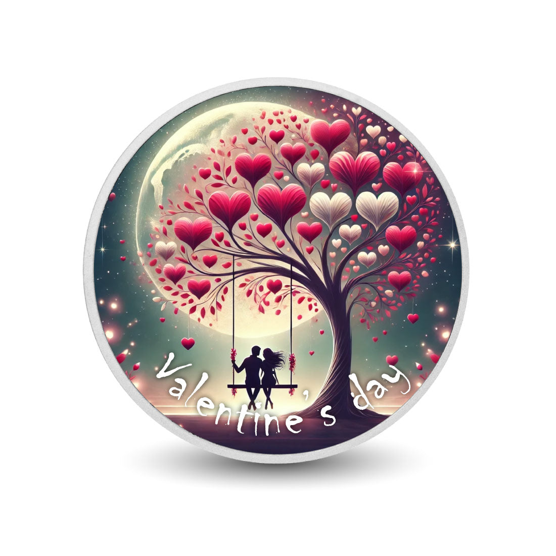 Cordes du cœur au clair de lune, pièce colorée de 1oz