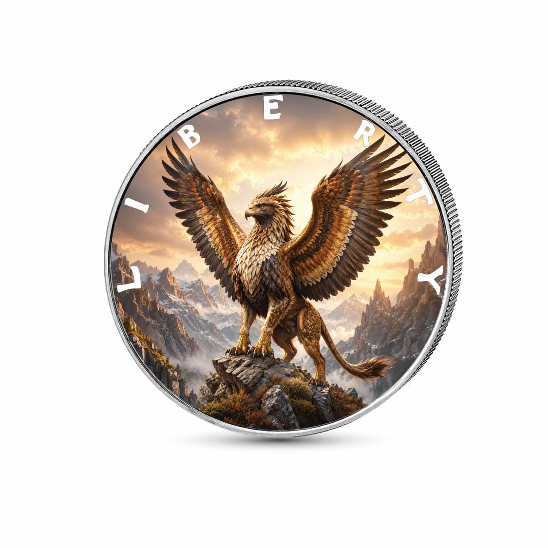 Gryphon King 1oz 999 Silver BU Colourized