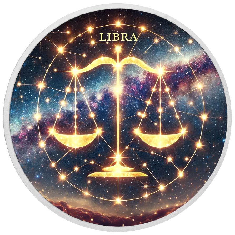 Zodiac Signs - Libra 1oz Silver Coloured Coin