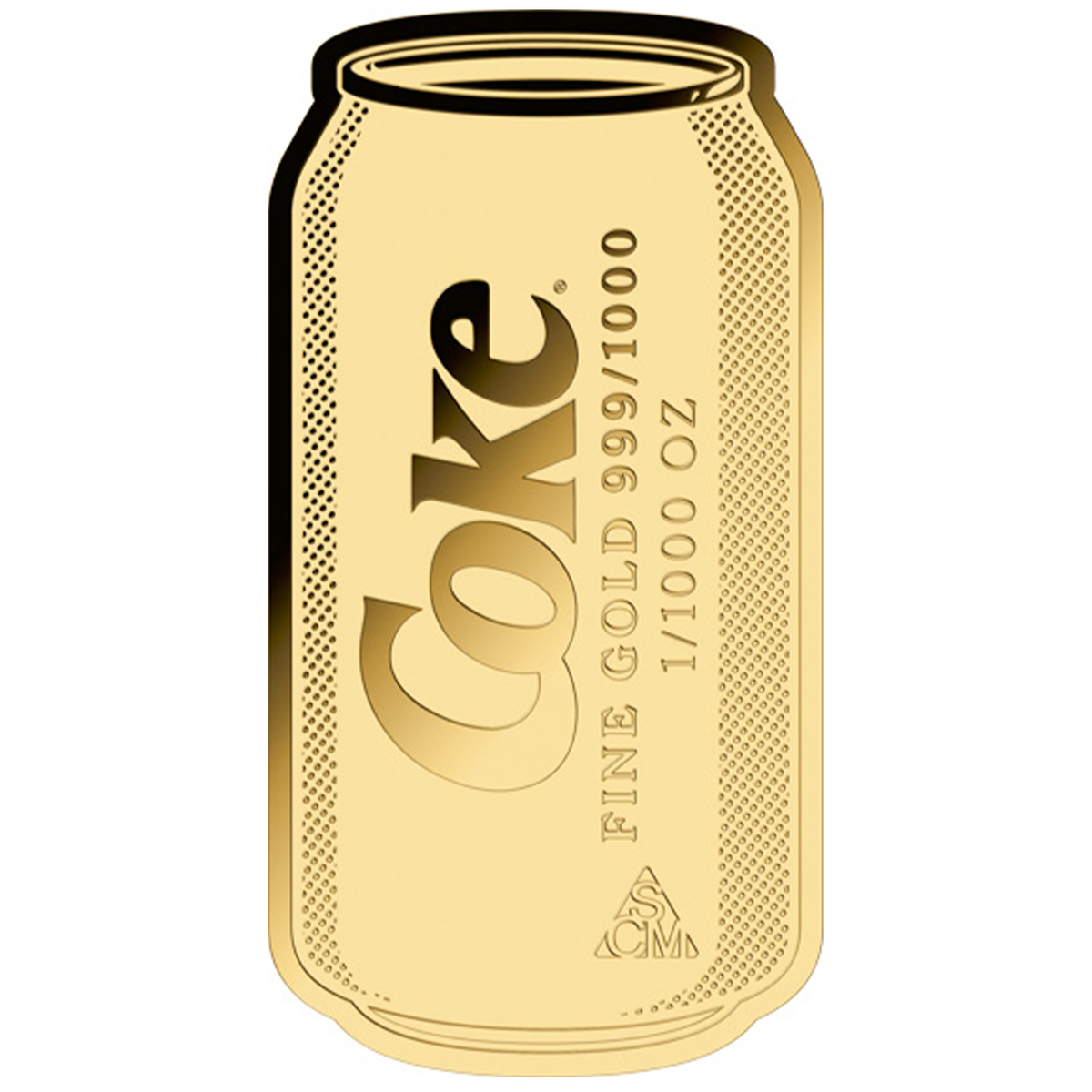Coca-Cola Pop Art Can 999 Fine Gold 1/1000 oz Coin in Card