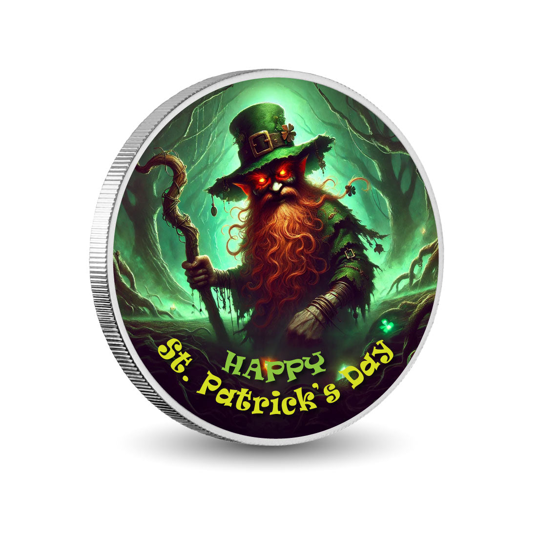 Mystical Leprechaun of the Enchanted Forest 1oz Coloured Coin