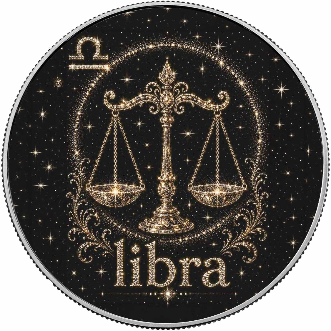 Libra: Born for Balance 1 oz .999 Fine Silver Coin – Colorized BU Finish