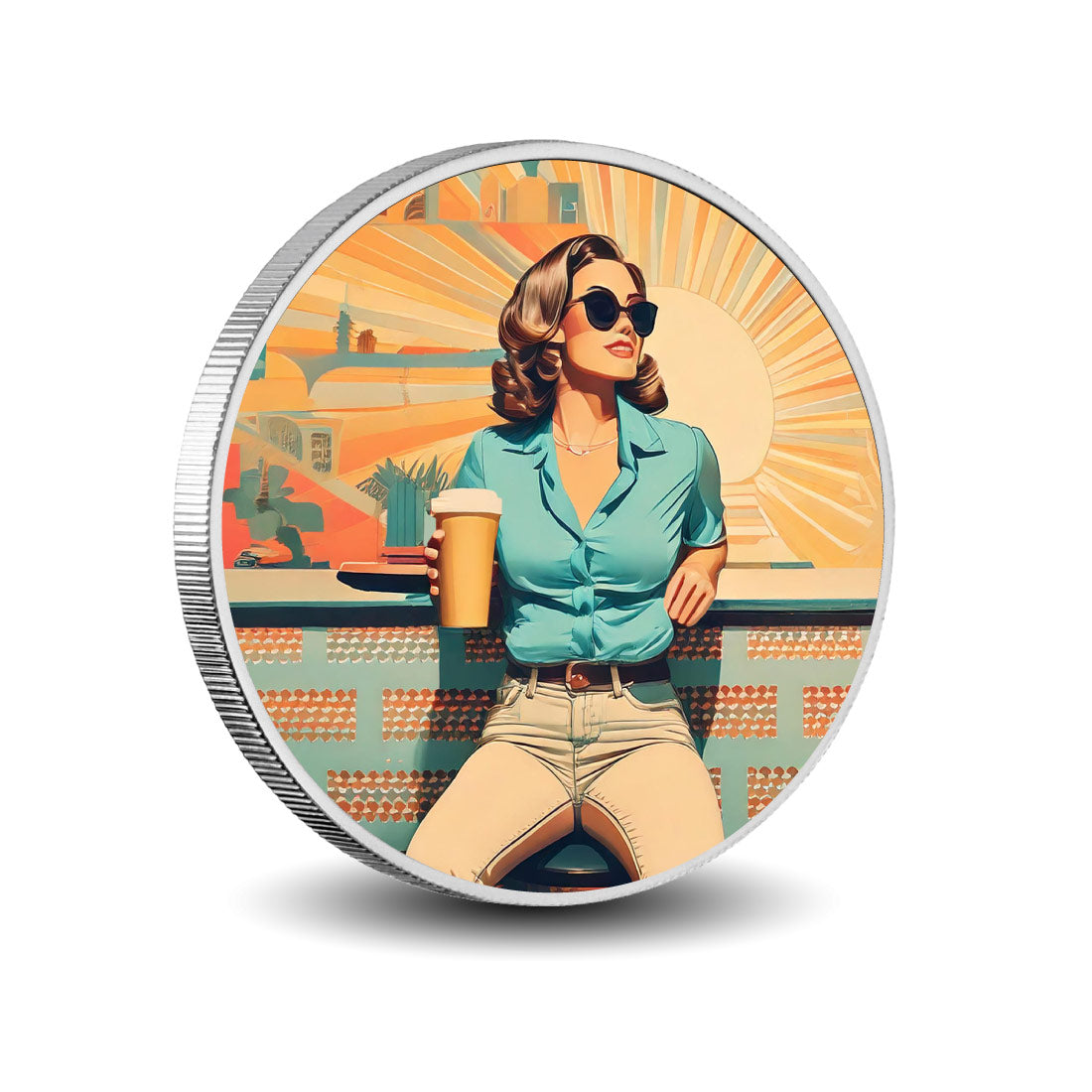 Sunset Sips:  Retro Sunshine Café 1oz Coloured BU