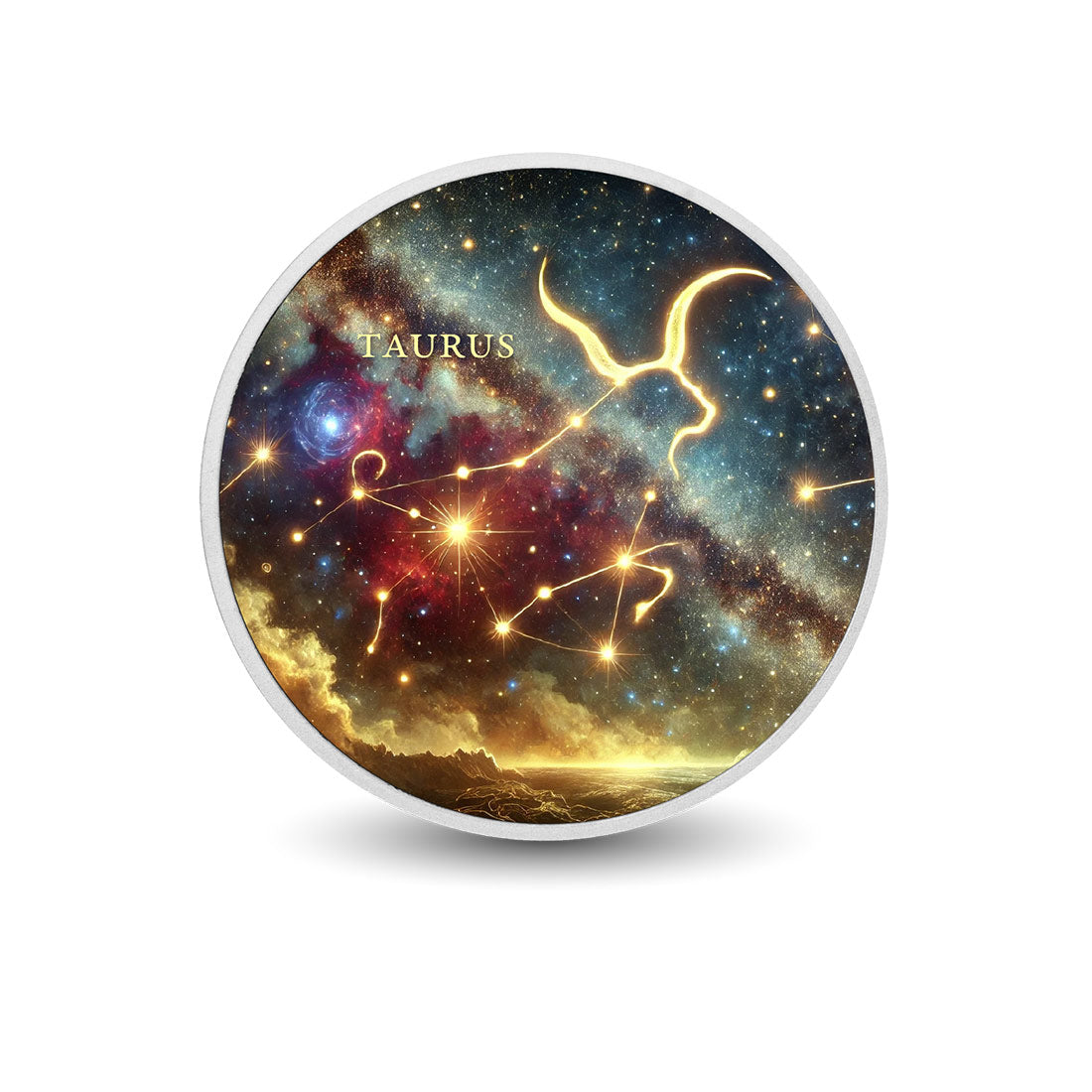 Zodiac Signs - Taurus 1oz Silver Coloured Coin