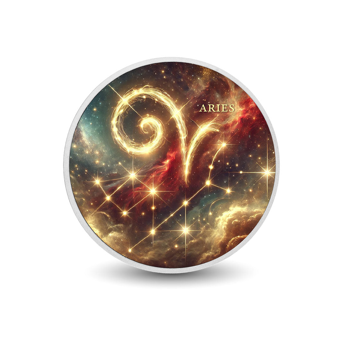 Zodiac Signs - Aries 1oz Silver Coloured Coin