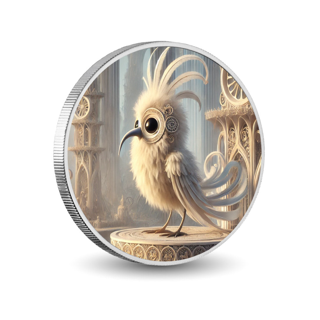 Clockwork Plume: Guardian of the Celestial Spires Coloured  Coin