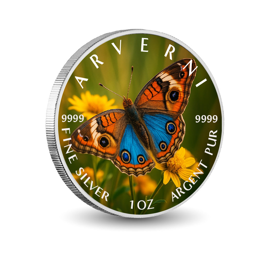 Pièce de monnaie de 1 oz en argent coloré « Joyau de la prairie »