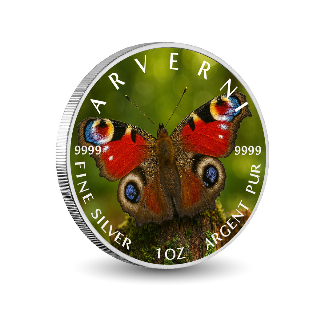 Pièce de monnaie de 1 oz en argent coloré « Les yeux de la forêt »