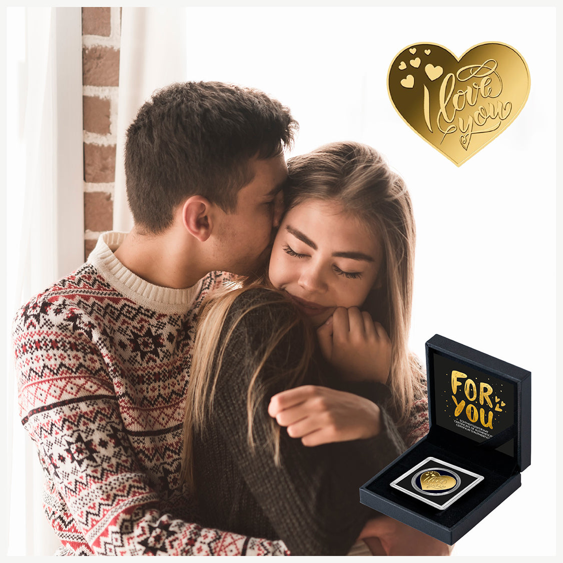Ti amo Moneta in oro fino 999 da 1/1000 oz in confezione