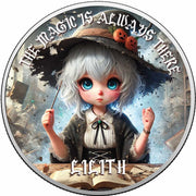 Lilith the Enchanted Pumpkin Witch 1oz Silver Coloured Coin