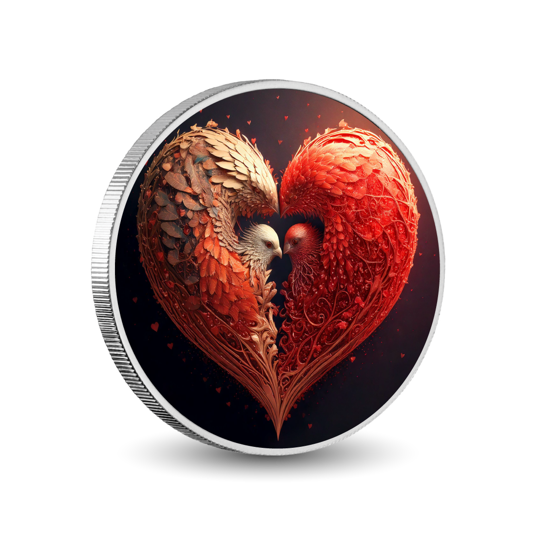 Heart of Feathers 1oz Silver Coloured Coin
