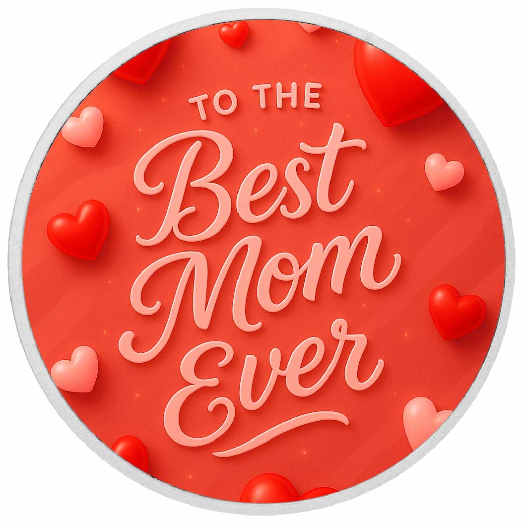 Pièce de monnaie de 1 oz en argent coloré « Meilleure maman du monde »