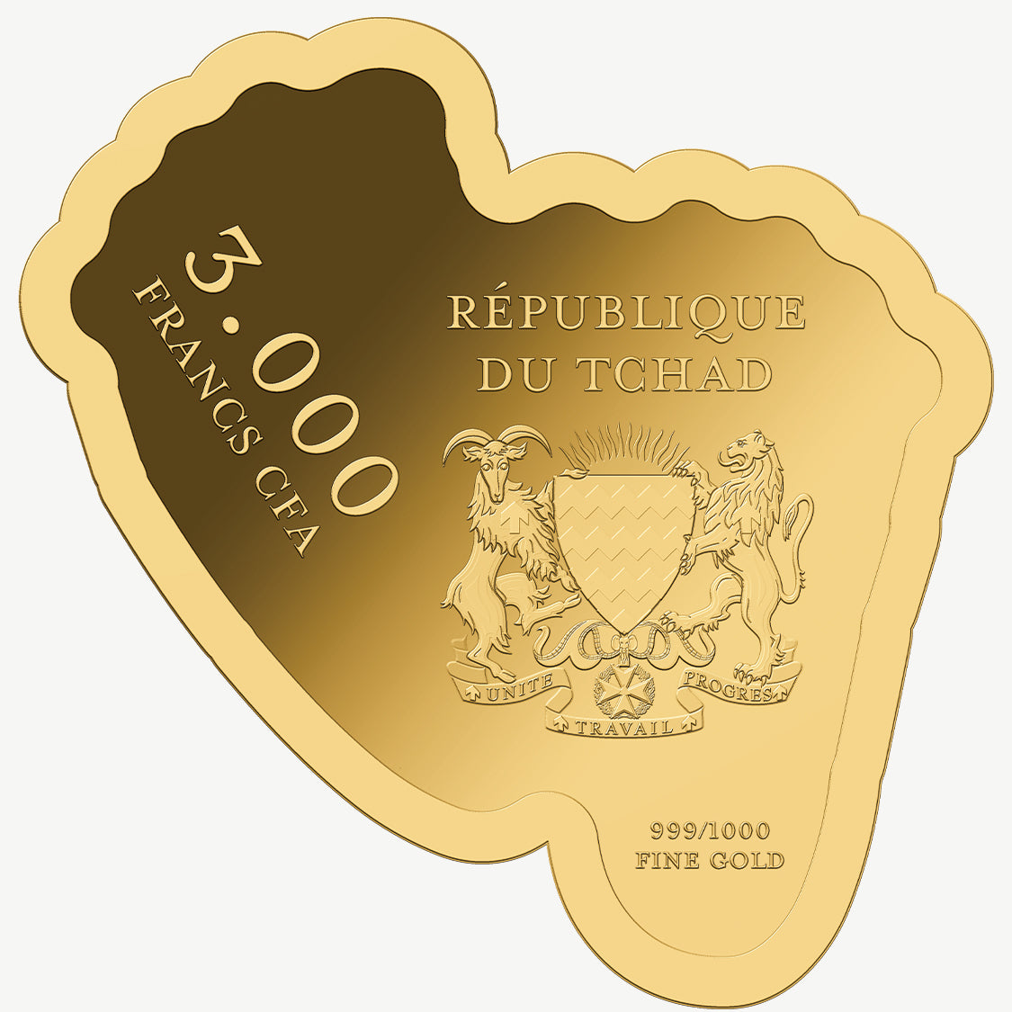 Piedini del bebè Moneta in oro fino 999 da 1/1000 oz in confezione