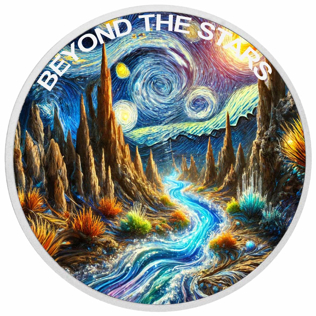 La rivière céleste au-delà des étoiles Pièce en argent 1oz