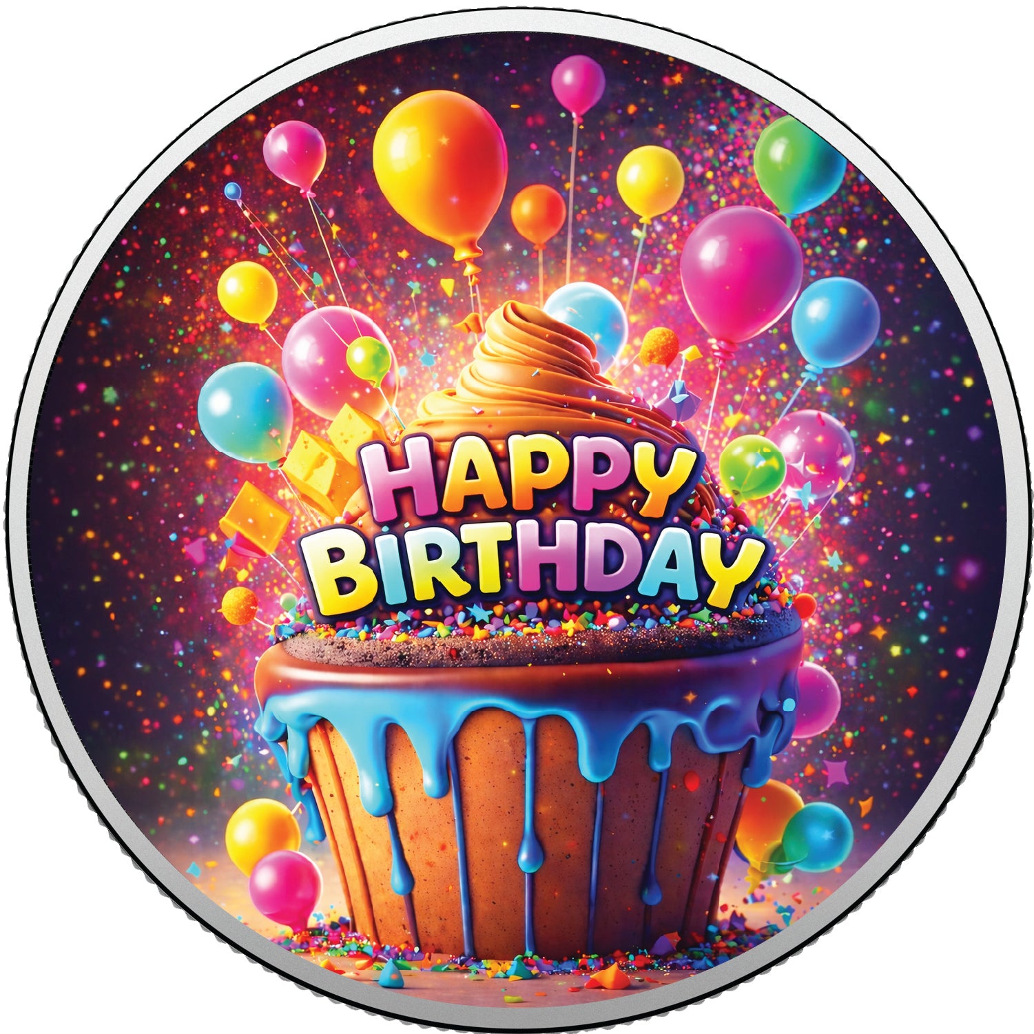 Pop! It’s Party Time 1oz Fine Silver Coloured Coin