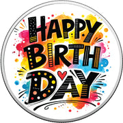 Splash of Birthday Joy 1oz Fine Silver Coloured Coin