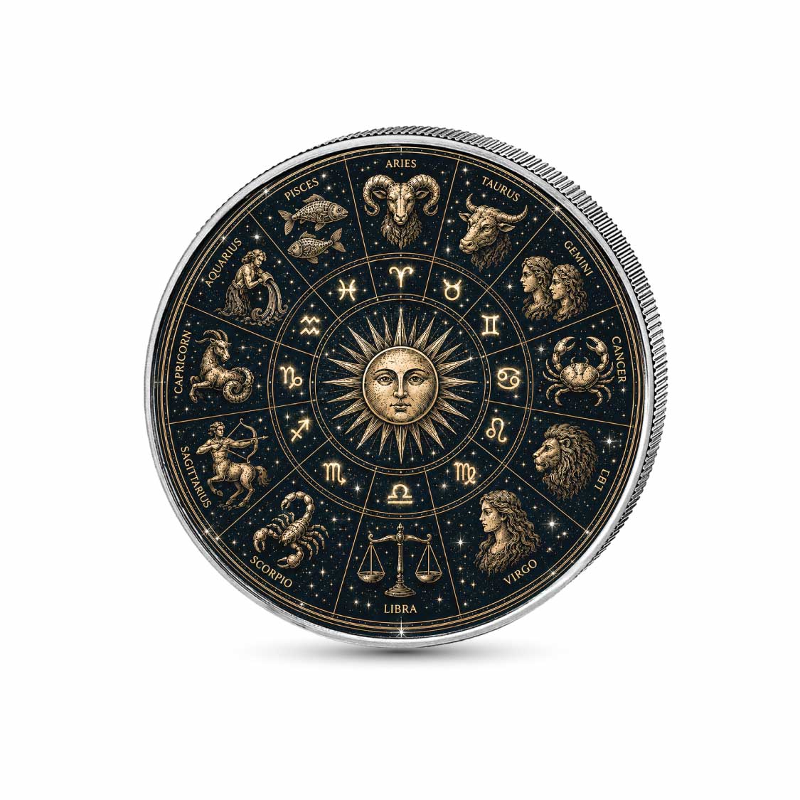Aries: Born to Lead 1 oz .999 Fine Silver Coin – Colorized BU Finish