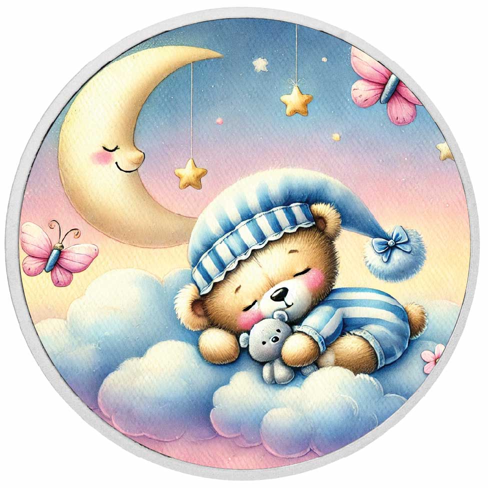 A Cuddle Full of Love - Butterfly Dreams and Moonlit Cuddles 1oz Silver Coloured Coin - Arverni Mint
