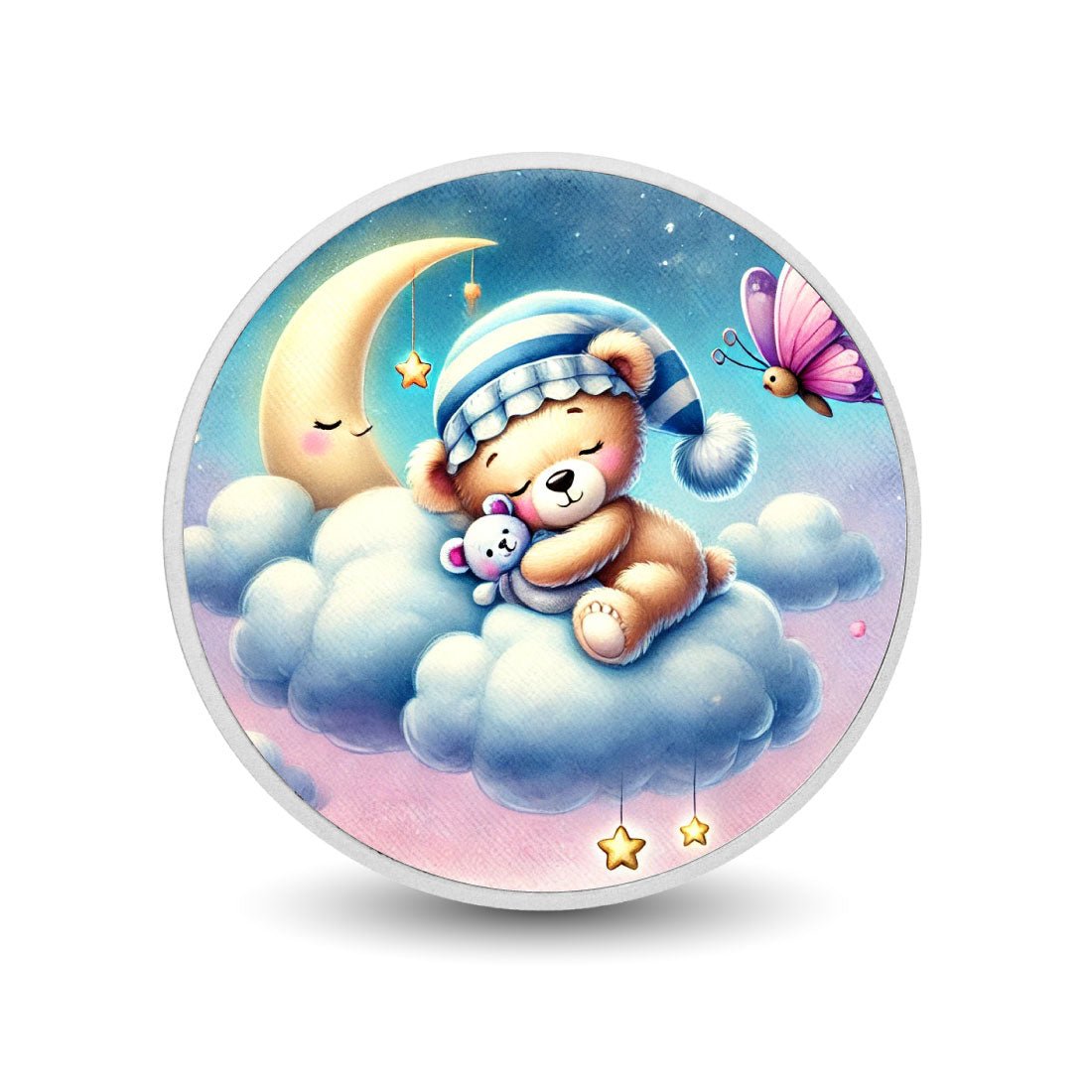 A Cuddle Full of Love - Starry Night's Cozy Hug 1oz Silver Coloured Coin - Arverni Mint