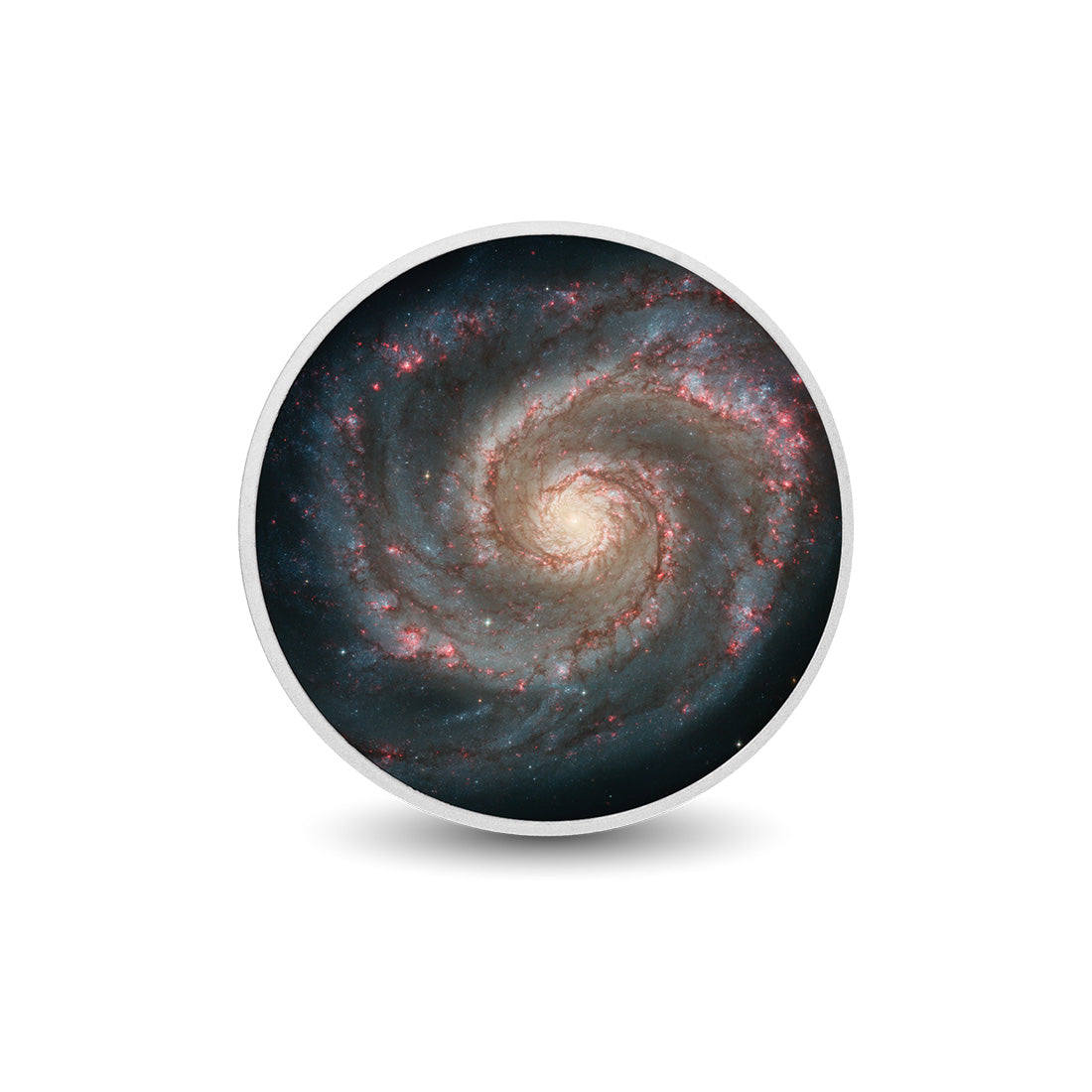 Spirale cosmique : la galaxie du Tourbillon, pièce colorée en argent de 1oz