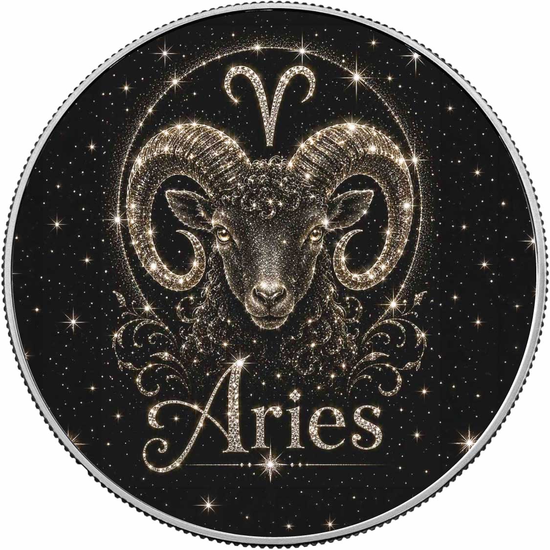 Aries: Born to Lead 1 oz .999 Fine Silver Coin – Colorized BU Finish