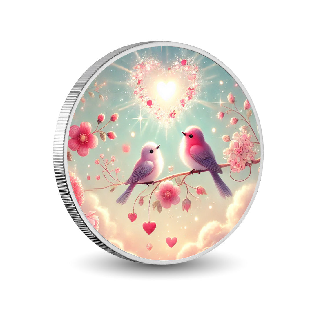 Murmures d’amour en fleurs, pièce d’argent de 1oz