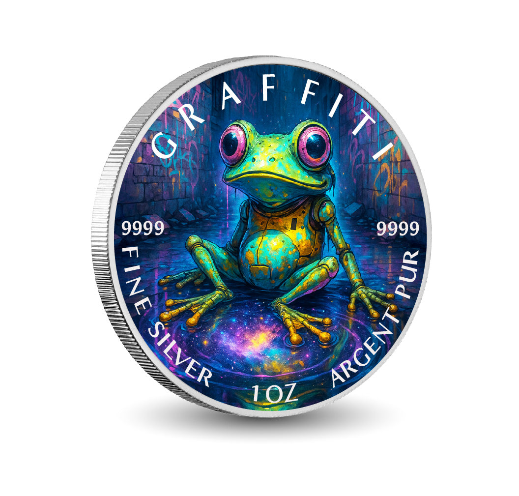 Cosmic Croaker Portal Painter 1oz Fine Silver Coloured Coin