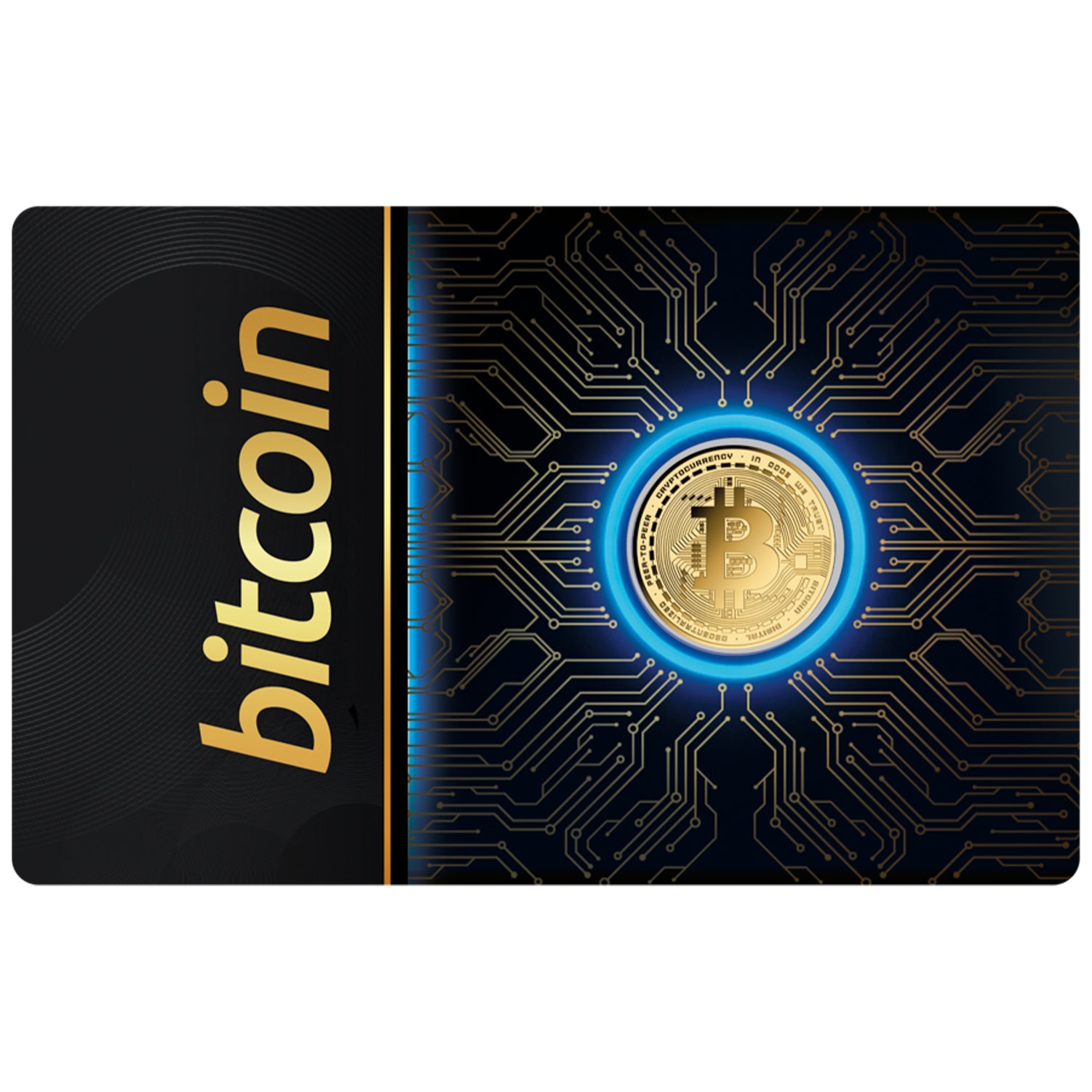Bitcoin 999 Fine Gold 1/1000 oz Coin in Card