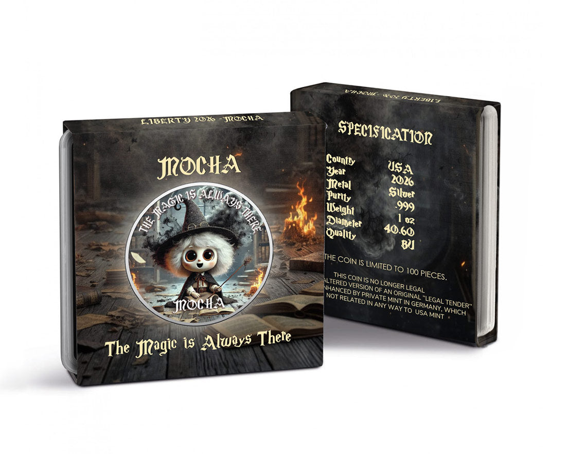 Mocha the Joyful Wizardling 1oz Silver Coloured Coin