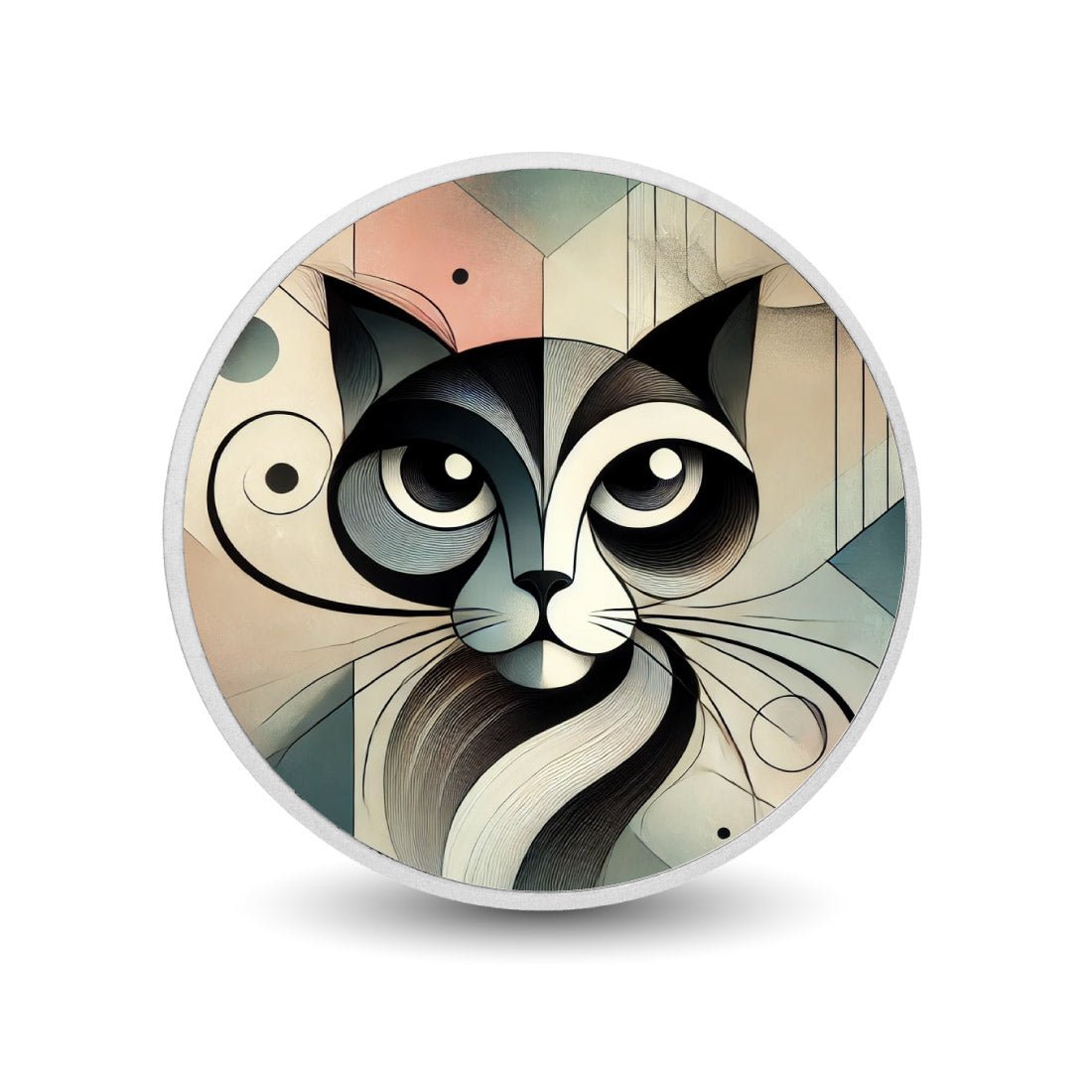Abstract Whiskers: The Geometric Gaze Coloured Coin - Arverni Mint