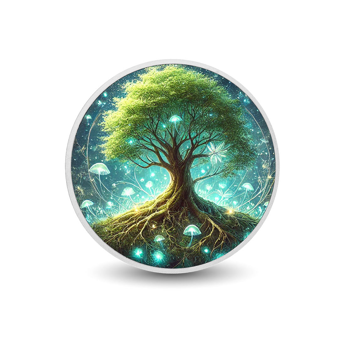Pièce colorée en argent de 1 oz « Arbre rayonnant »