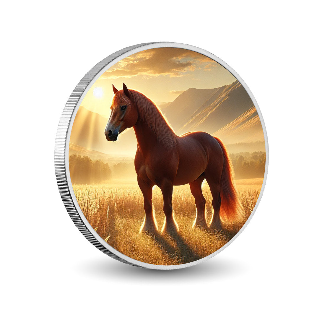 Aube majestueuse : l’esprit de la prairie, argent fin de 1oz