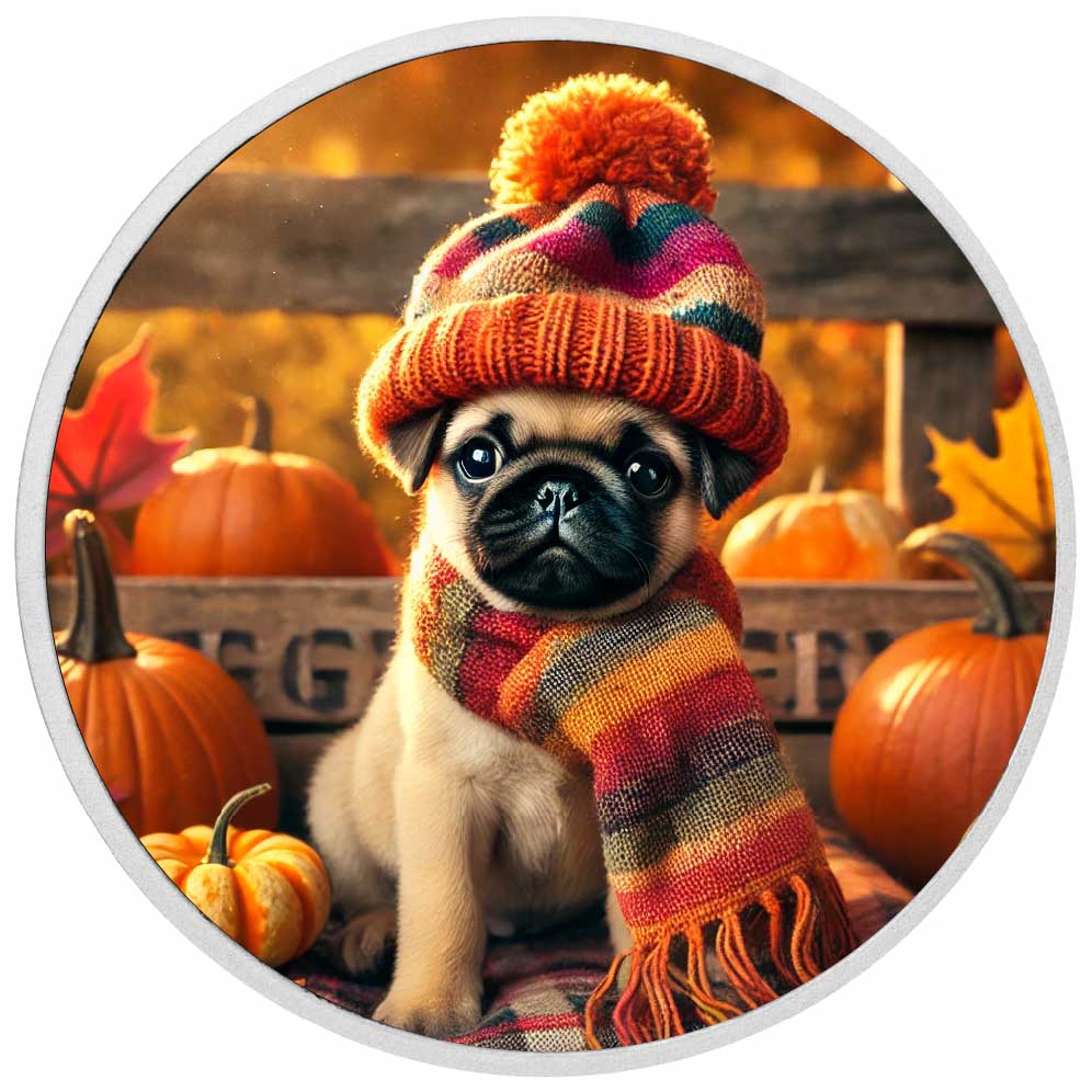Autumn Harvest Pug 1oz Silver Coloured Coin - Arverni Mint